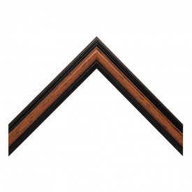 Classic Light Walnut & Black Frame With Double Mat