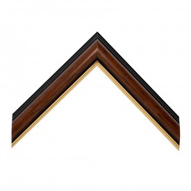 Two-Tone Light Walnut & Gold Frame