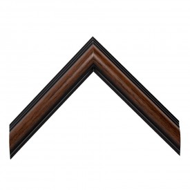 Two-Tone Light Walnut & Black Frame With Double Mat