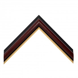 Two-Tone Mahogany & Gold Frame With Double Mat