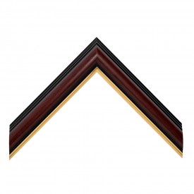 Two-Tone Mahogany & Gold Frame