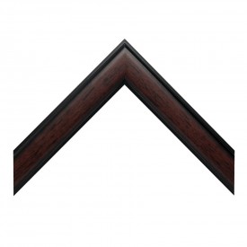 Relic Two-Tone Mahogany & Black Frame With Double Mat