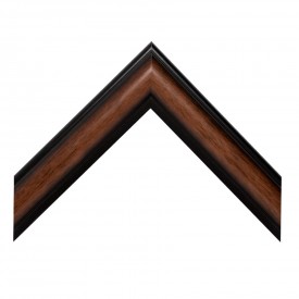 Aspen Two-Tone Walnut & Black Frame With Double Mat