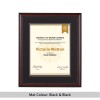 University & College Mahogany & Black Wood Frame Heirloom