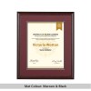 University & College Mahogany & Black Wood Frame Heirloom