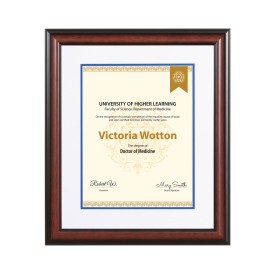 Grande Mahogany Certificate University Diploma Frame