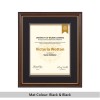 Two-Tone Light Walnut & Gold Degree & Diploma Frame