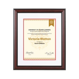 Aspen Two-Tone Mahogany & Black Diploma Frame