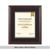 Aspen Two-Tone Mahogany & Black Diploma Frame