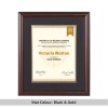 Aspen Two-Tone Mahogany & Black Diploma Frame