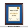 Aspen Two-Tone Mahogany & Black Diploma Frame