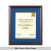 Aspen Two-Tone Mahogany & Black Diploma Frame