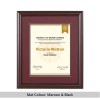 Aspen Two-Tone Mahogany & Black Diploma Frame