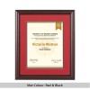 Aspen Two-Tone Mahogany & Black Diploma Frame