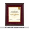 Aspen Two-Tone Mahogany & Black Diploma Frame