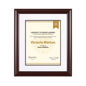 Scoop Design Mahogany Diploma & Degree Frame