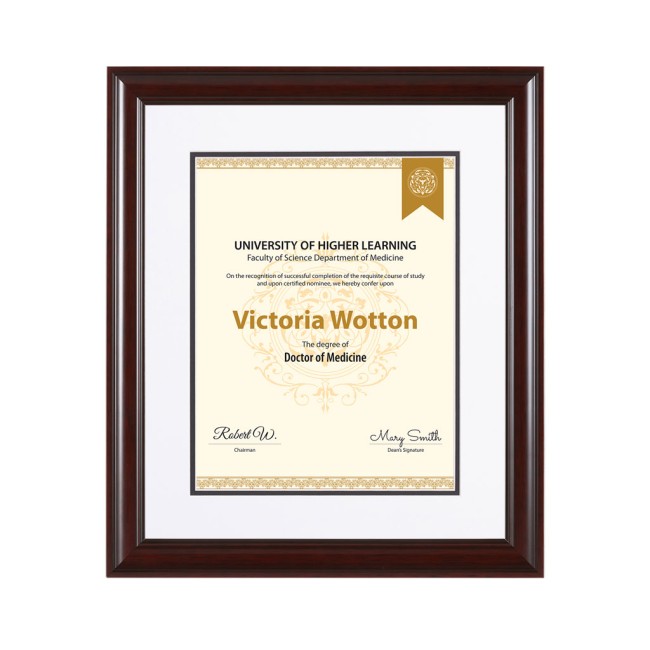 Scoop Design Mahogany Diploma & Degree Frame