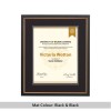 Flat Modern Black & Gold Diploma Frame Ferreira