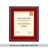 Flat Modern Black & Gold Diploma Frame Ferreira