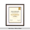 Flat Modern Black & Gold Diploma Frame Ferreira