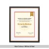 Flat Modern Black & Gold Diploma Frame Ferreira